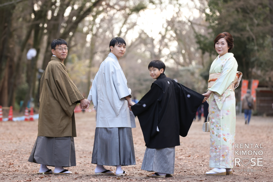 写真:お兄様の成人の記念で下鴨神社にてロケーション撮影