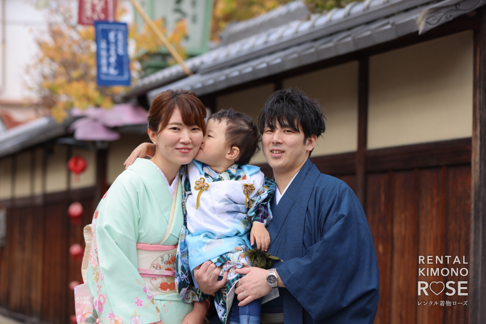 写真：京都東山にて3歳の男の子の七五三ロケーション撮影