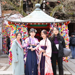 写真：三十三間堂通し矢で袴レンタルをご利用いただきました