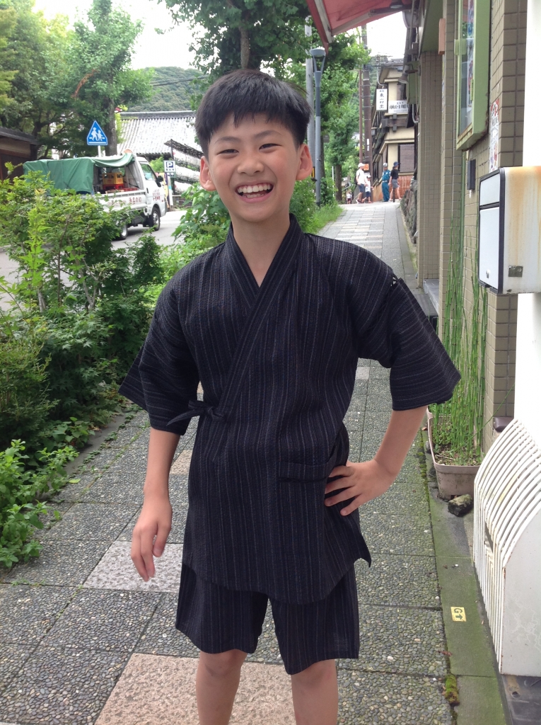 かわいい男の子には甚平がオススメ ブログ 京都のレンタル着物ローズ