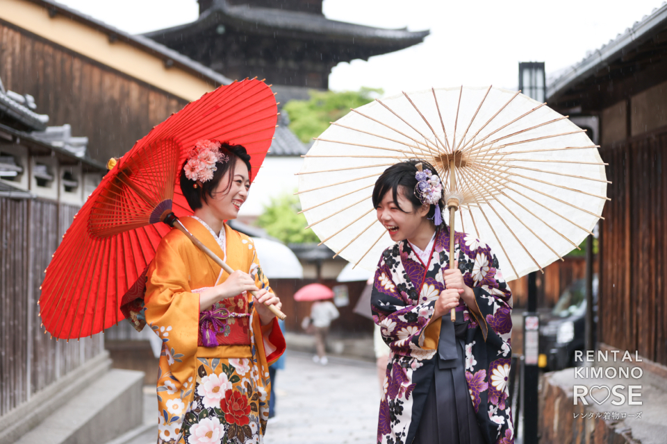 写真：リピーター様の振袖と袴のレンタルロケ撮影とスタジオ撮影