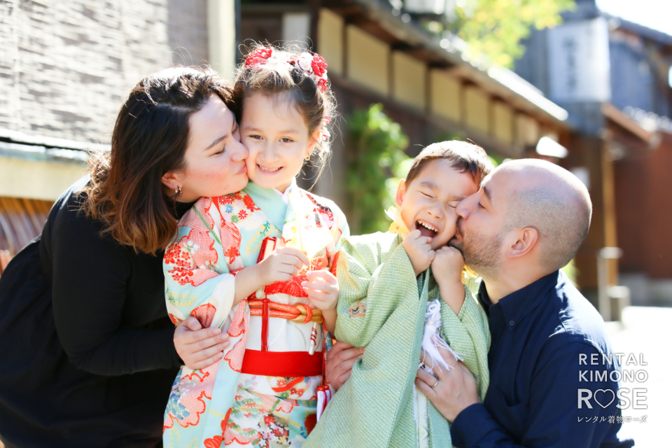 写真：京都・高台寺公園にて振袖と羽織袴で七五三ロケーション撮影