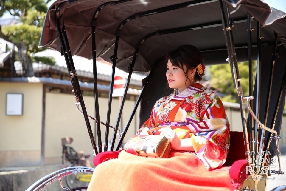 写真:卒業記念・前撮りに卒業袴持ち込みロケ撮影+観光人力車