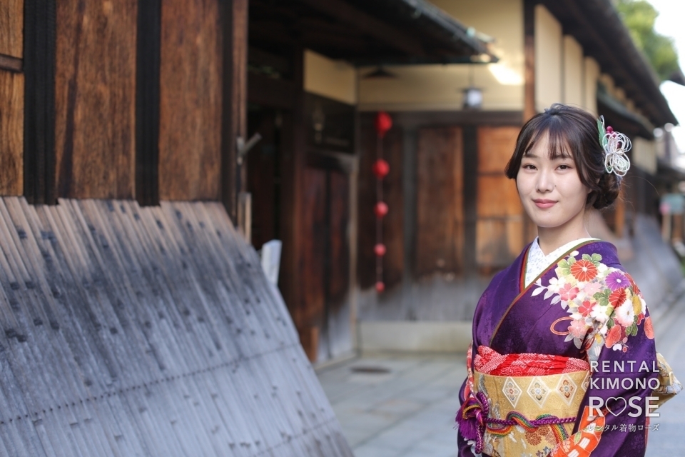 写真：京都・八坂庚申堂やスタジオで成人式振袖持ち込み着付け撮影