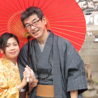 写真：桜咲く東山で、ロケーション撮影☆