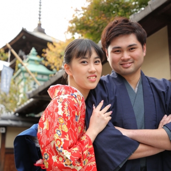 写真：着物で京都散策大人デート、東山ロケーション撮影