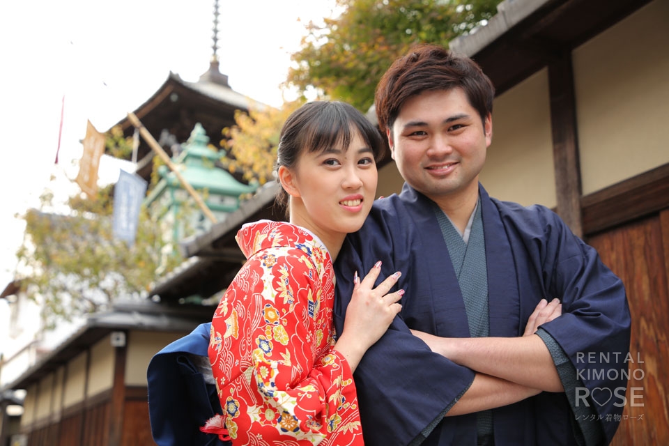 写真:着物で京都散策大人デート、東山ロケーション撮影