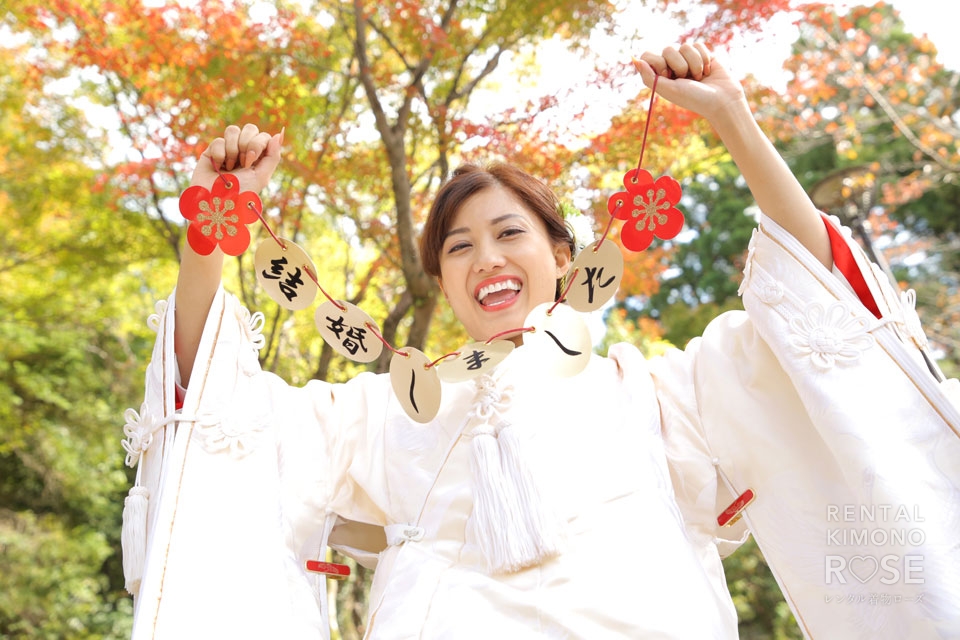 写真：白無垢姿＆色打掛で婚礼ロケーション撮影 in 円山公園