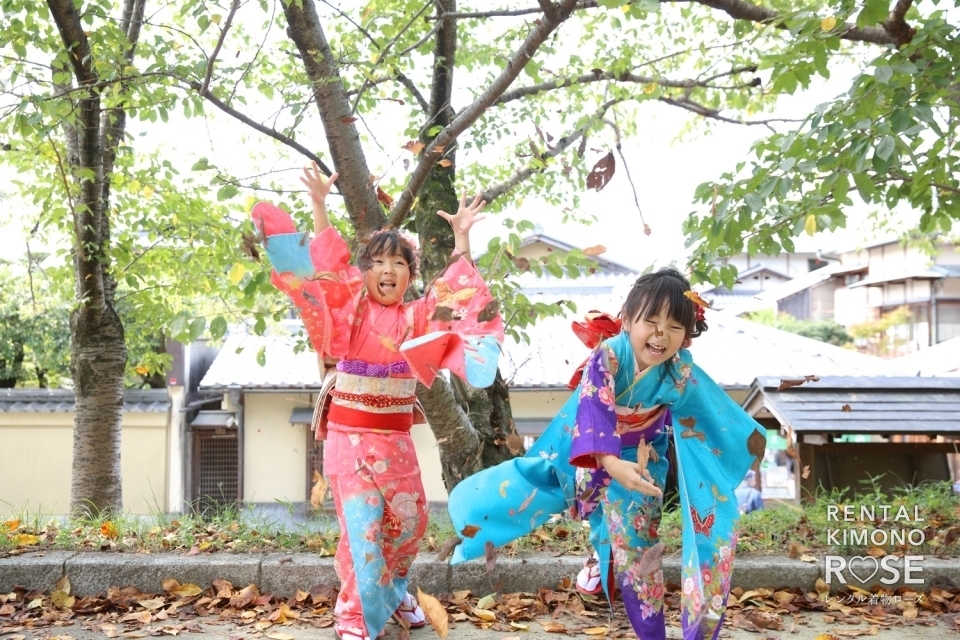 写真:京都・ねねの道で七五三ご家族&双子姉妹様ロケーション撮影