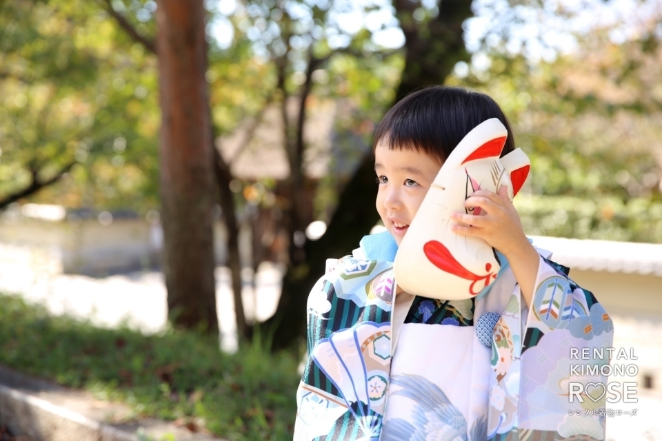 写真:京都・高台寺公園や八坂庚申堂で七五三ロケーション撮影