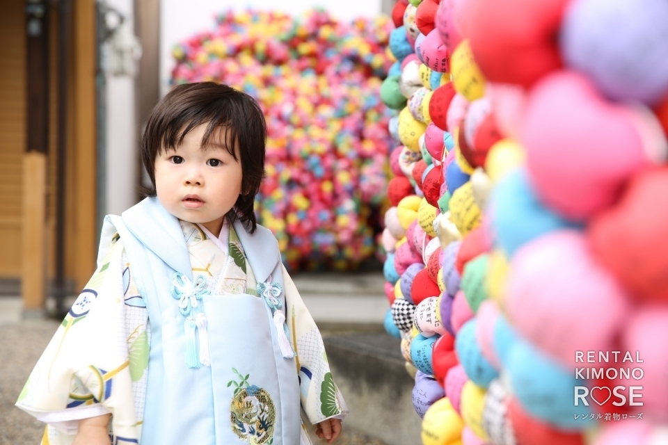 写真:リピーター様!京都・八坂庚申堂で七五三ご家族様ロケーション撮影