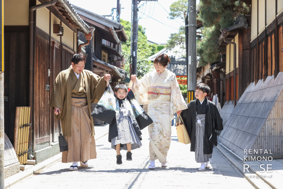 写真:5歳の男の子の七五三に、ご家族揃って和装レンタルロケーション撮影
