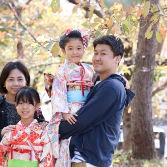 写真：秋の京都・東山高台寺で七五三着物のご姉妹ロケーション撮影