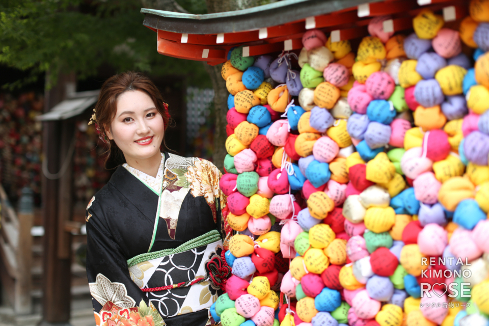 写真:お持込の振袖で八坂庚申堂ロケ&スタジオ成人式前撮り