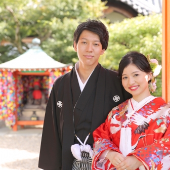 写真：京都にて白無垢・色打掛で和装前撮り婚礼ロケ撮影