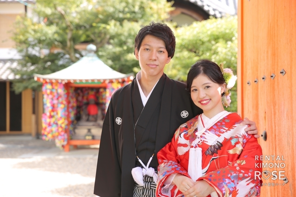 写真：京都にて白無垢・色打掛で和装前撮り婚礼ロケ撮影