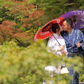 写真：香港からカップルさんで京都旅行！浴衣で東山ロケ