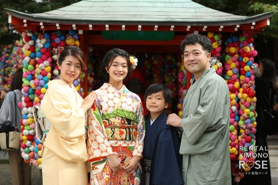 写真:京都・八坂庚申堂や八坂の塔で十三参りのご家族様ロケ撮影