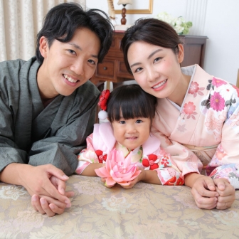写真：家族一緒に七五三スタジオ撮影