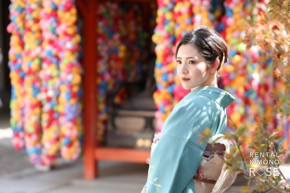 写真：京都観光に八坂庚申堂や高台寺公園で訪問着にてロケ撮影