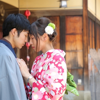 写真：ラブラブカップルと東山ロケ撮影♡