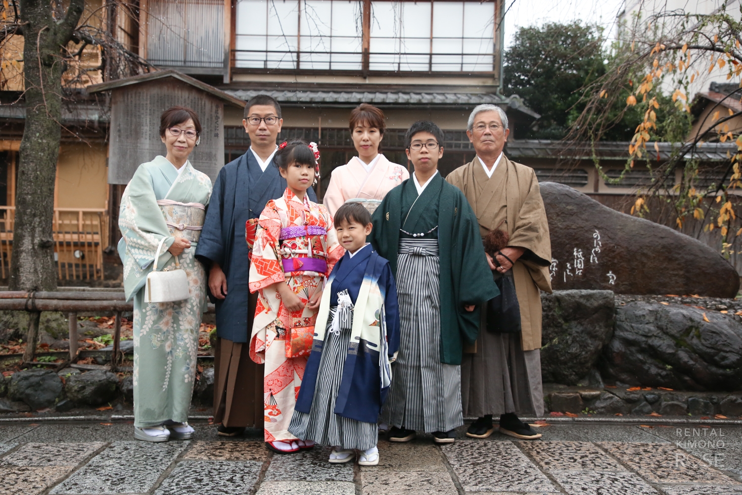 京都・祇園でご家族兄弟着物で揃えて七五三記念ロケ撮影 | ギャラリー