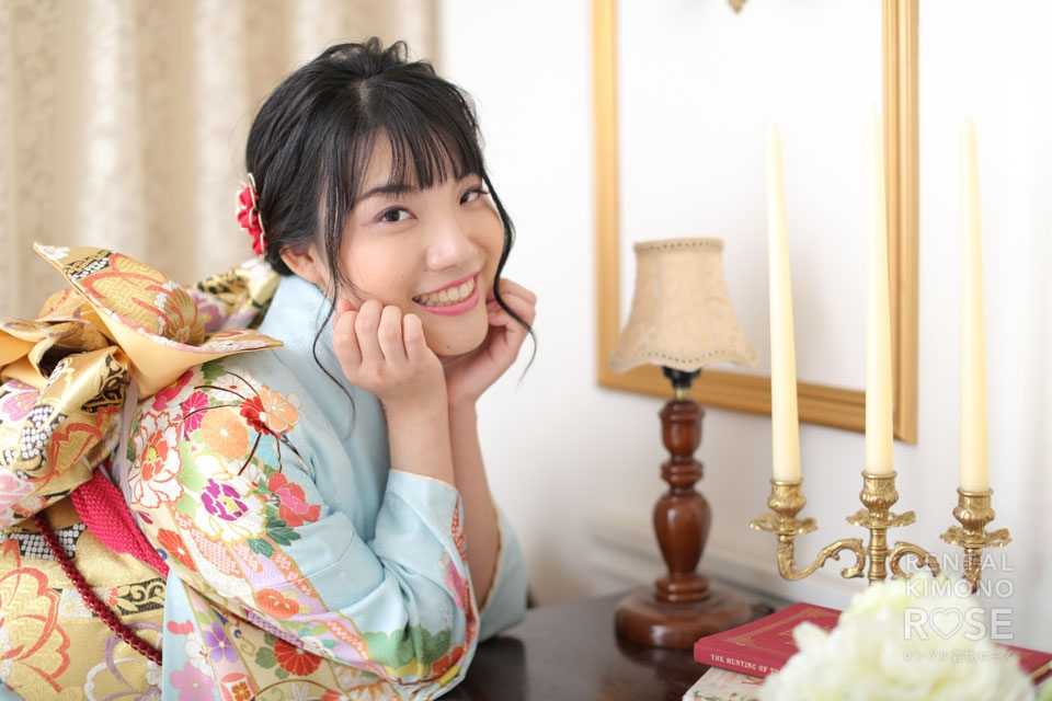 成人式振袖スタジオ撮影ポーズサンプル ギャラリー 京都のレンタル着物ローズ ロケ撮影特設サイト