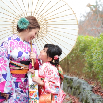 写真：親子でいく、東山ロケーション撮影☆