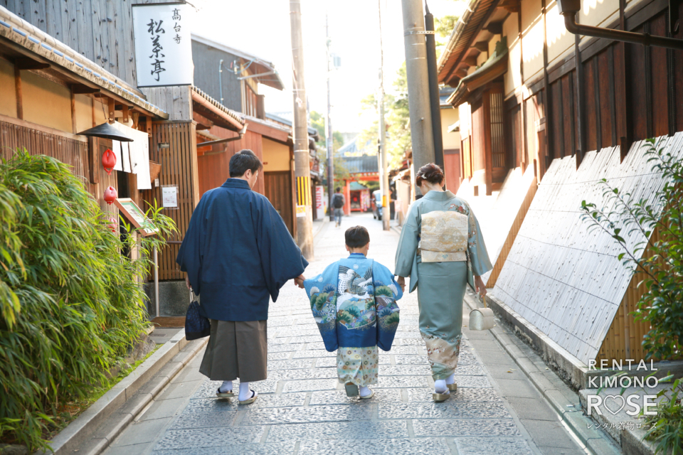 写真:京都東山にて5歳の男の子の七五三ロケーション撮影